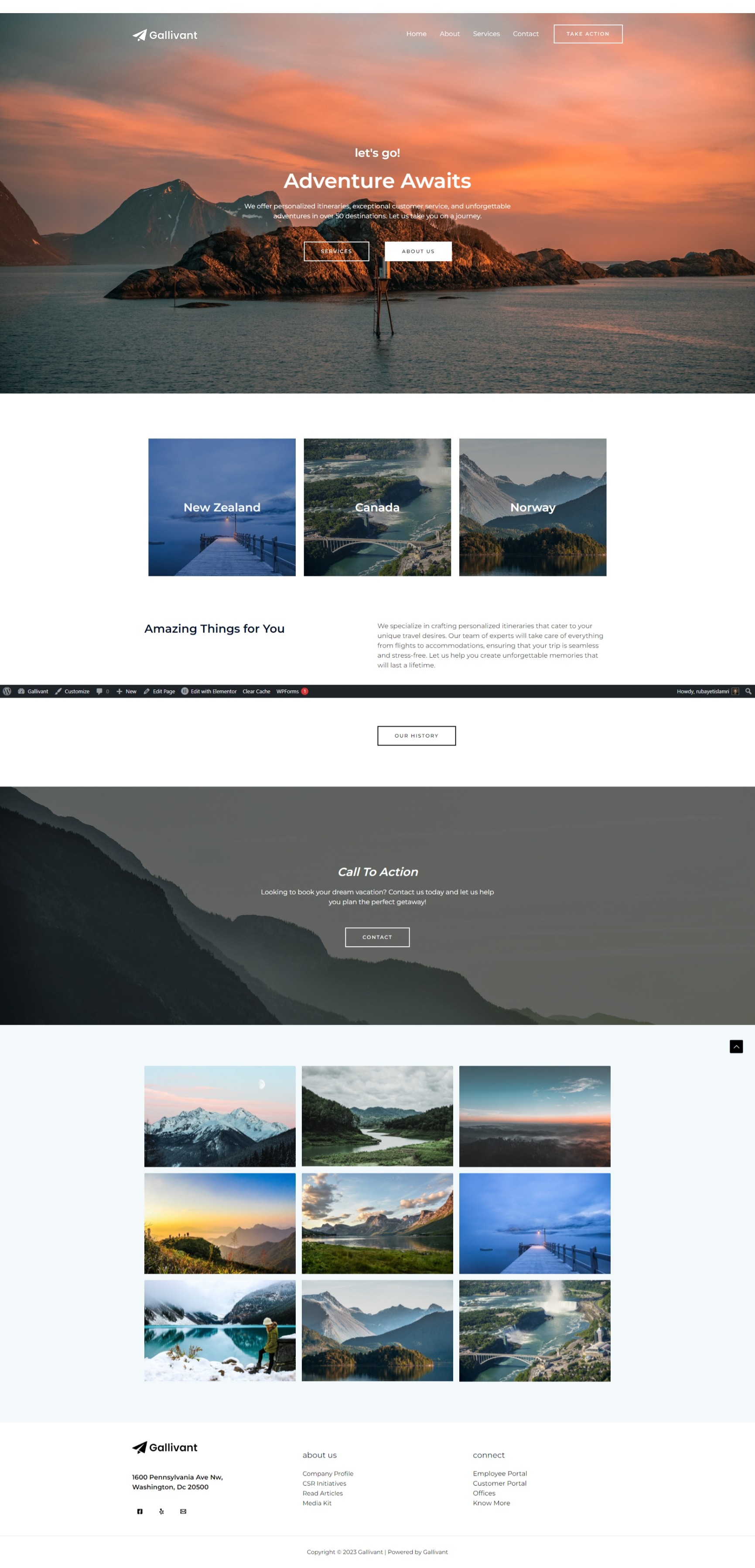Gallivent Travel Website